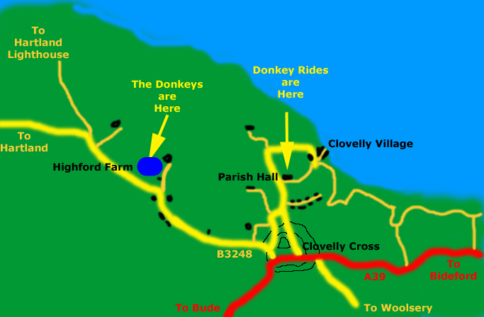 map of Clovelly Parish