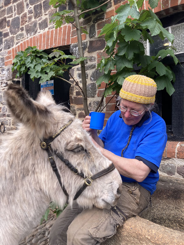 Charlie and Sue at the water trough